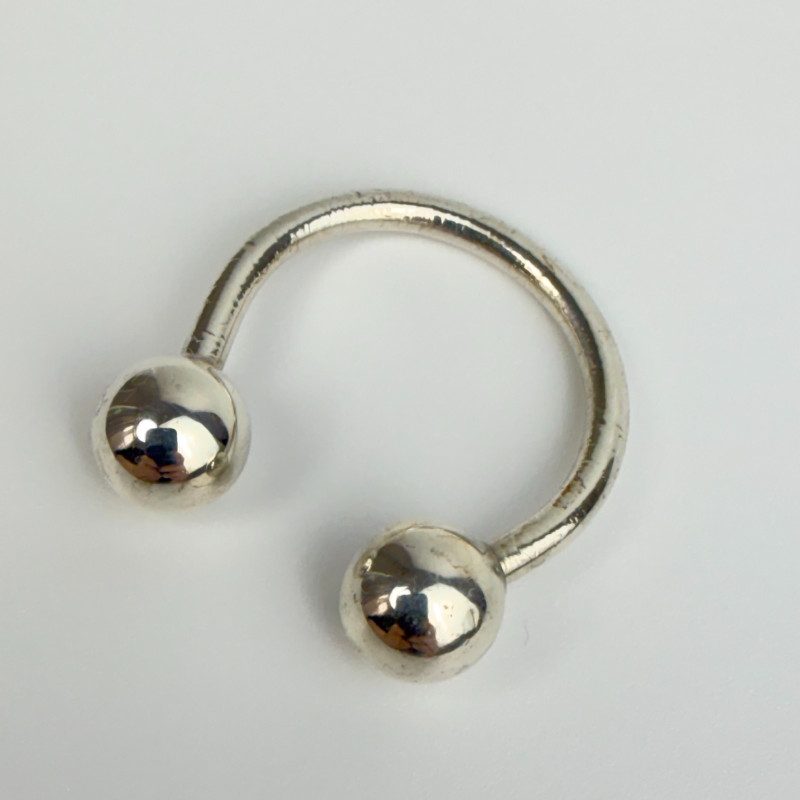 Tiffany & Co Sterling Silver Vintage 2001 X-Large Keyring 10mm Screw Ball