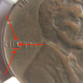 1957 NGC XF 45 BN  LINCOLN WHEAT "ERROR LIBERTY"