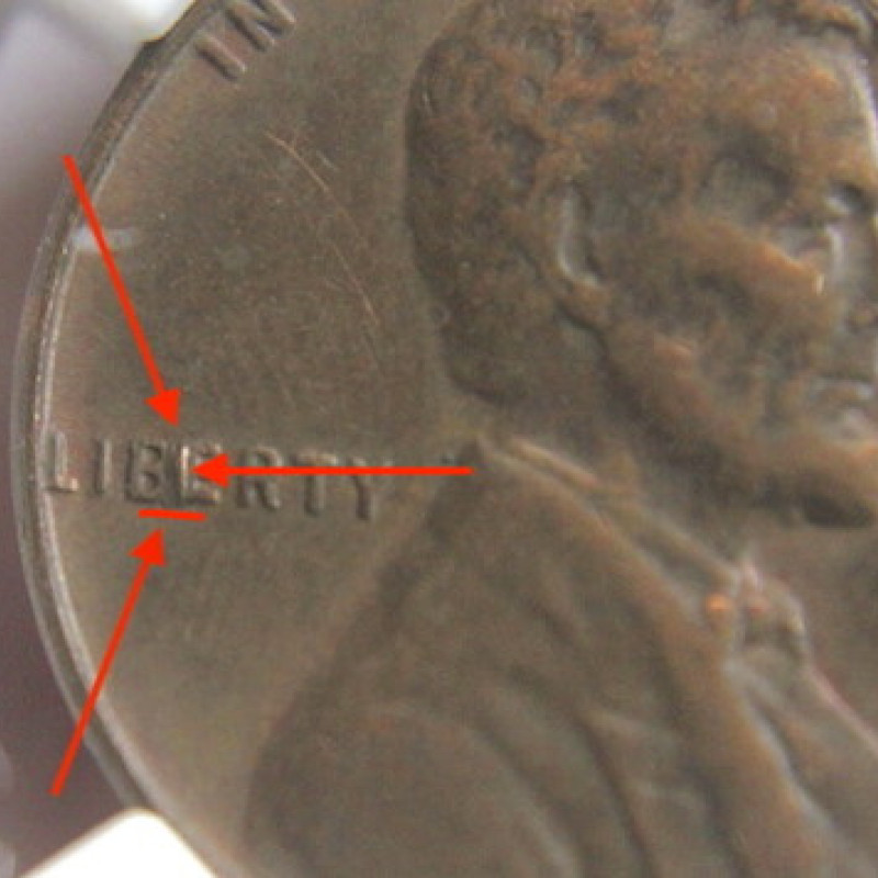 1957 NGC XF 45 BN  LINCOLN WHEAT "ERROR LIBERTY" 1957 NGC XF 45 BN  LINCOLN WHEAT "ERROR LIBERTY"