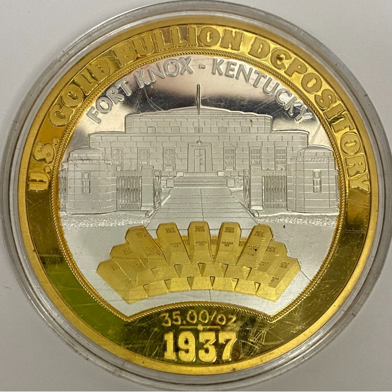 US Coin Layered in GOLD, FORT KNOX DEPOSITORY COIN AMERICAN MINT