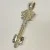 Justin Davis Sterling Silver Key Pendant with Crown and Skull Design, 3 inches