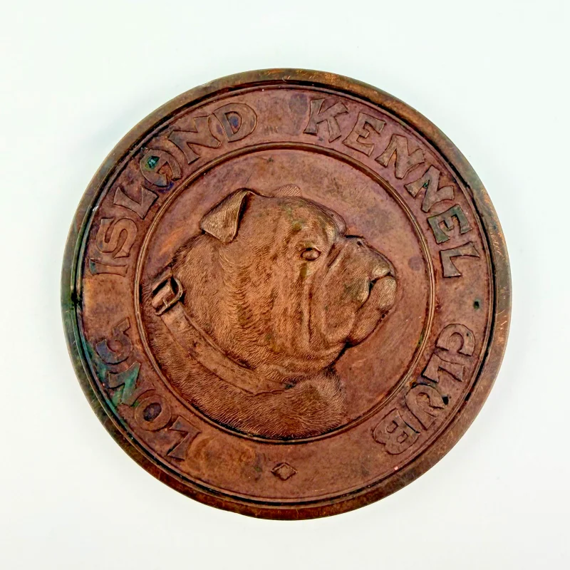 LONG ISLAND KENNEL CLUB AWARDED TO FROST SHEEPSHEAD BAY 1920 BRONZE MEDAL -2"