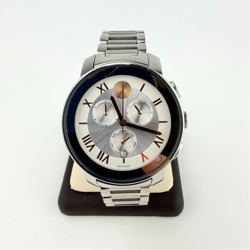 Movado Bold Chronograph Stainless Steel Watch - 40mm White Dial