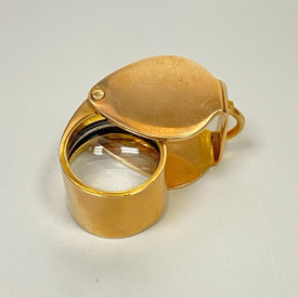10x Loupe in Solid 14K Gold - 23.7 Grams with Engraved LEON