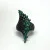Sterling Silver Black Onyx and Green Emerald Ring
