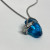 Swarovski Crystal Necklace Blue Scallop Clam Shell Pendant 17"