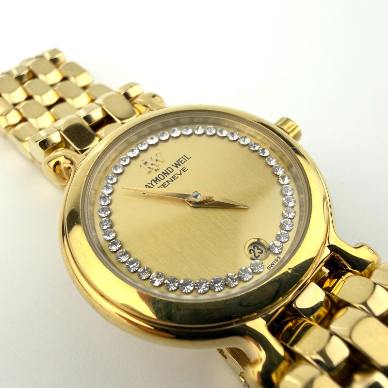 Raymond Weil Chorus Diamond Women's Watch Geneve 9937-2 18K Gold Electroplated