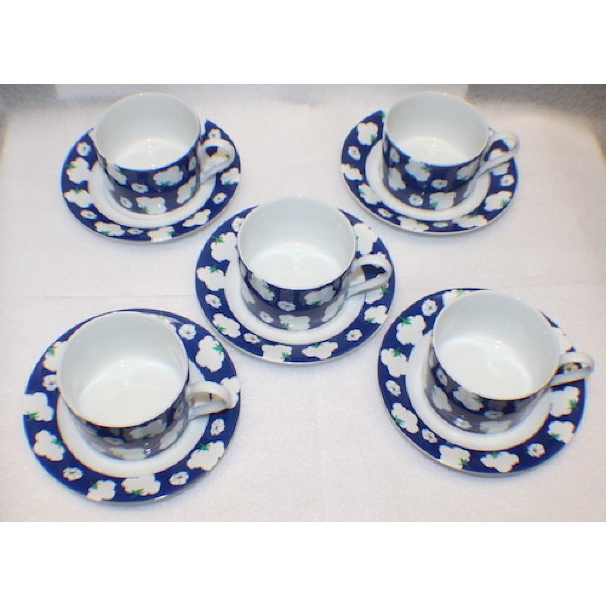 Tiffany & Co Nichimen's 100th Anniv. Porcelain Cup & Saucer 10 Piece Set & BOX - Tiffany & Co.