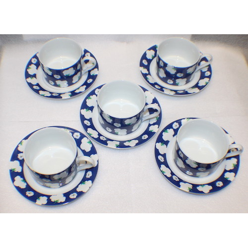 Tiffany & Co Nichimen's 100th Anniv. Porcelain Cup & Saucer 10 Piece Set & BOX Tiffany & Co Nichimen's 100th Anniv. Porcelain Cup & Saucer 10 Piece Set & BOX