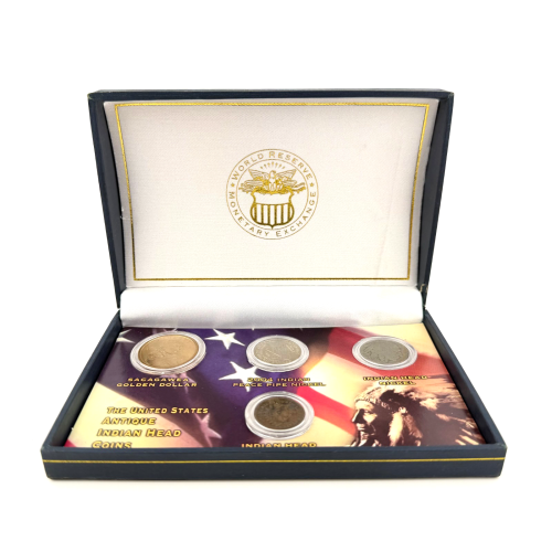 The United States Antique Indian HEAD COINS Presentation Set 1907,1935,2000,2004 The United States Antique Indian HEAD COINS Presentation Set 1907,1935,2000,2004