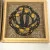Antique Japanese Tsuba - Iron Sword Guard with Gold Inlay - Pinecone Motif