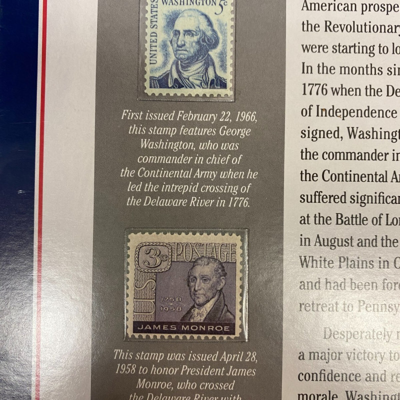 General George Washington Crossing the Delaware Quarter Philadelphia&Denver Mint