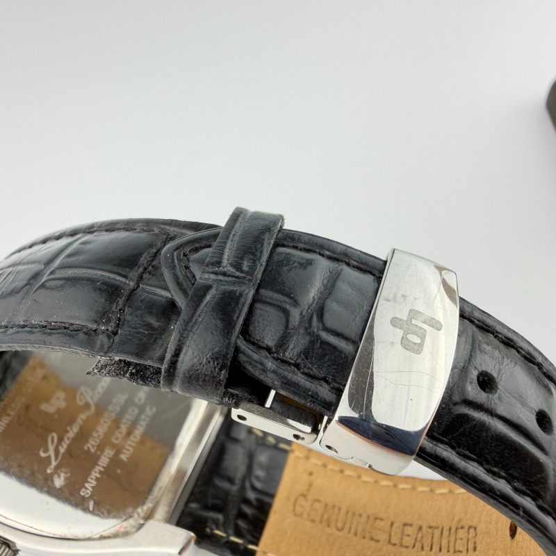 Lucien Piccard Magnifito Automatic Sun&Moon Watch Tonneau Case Sapphire Crystal