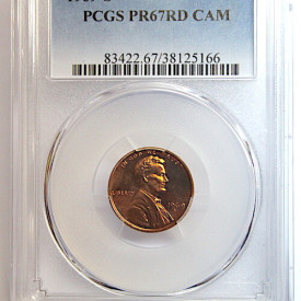 1969-S PCGS PR67RD CAM LINCOLN MEMORIAL PENNY 1C 