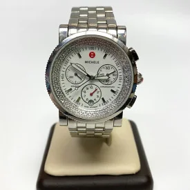 MICHELE MW01 Women's 96 Diamonds 0.46 CT TW Chronograph Watch
