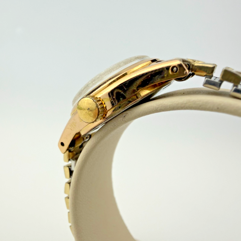 Vintage Bucherer 17 Jewels Swiss Ladies Watch Gold Speidel Bracelet 17250, 6 in