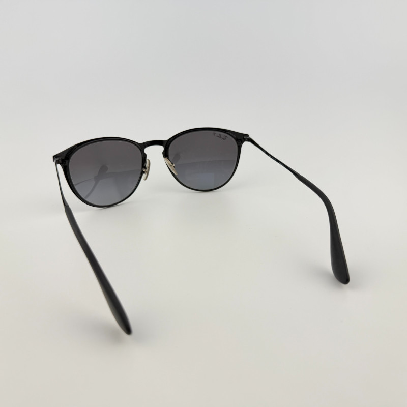 Ray-Ban RB3539 Erika Metal Polarized Black Grey Sunglasses 54mm - Authentic