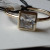Shashi White Sapphire Square Centered Sterling Silver Ring Size 8