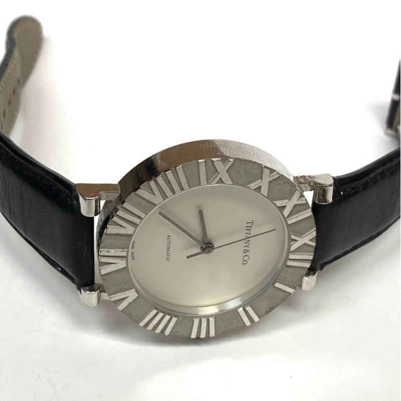 Tiffany & Co Atlas Large Sterling Silver Round Mechanical Watch Tiffany & Co Atlas Large Sterling Silver Round Mechanical Watch