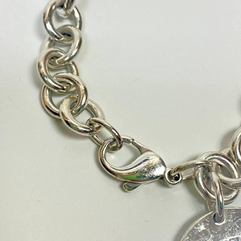 Tiffany & Co. Sterling Silver Round Tag Link Bracelet