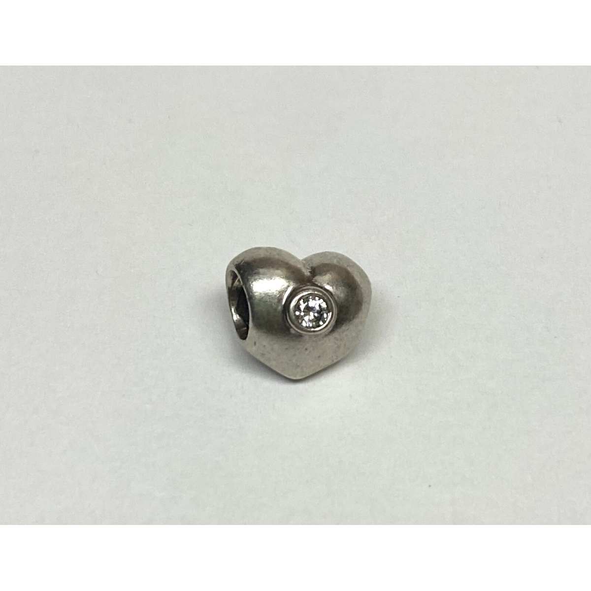 Hearts With White Stones for Charm Bracelets #5