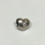 Hearts With White Stones for Charm Bracelets #5