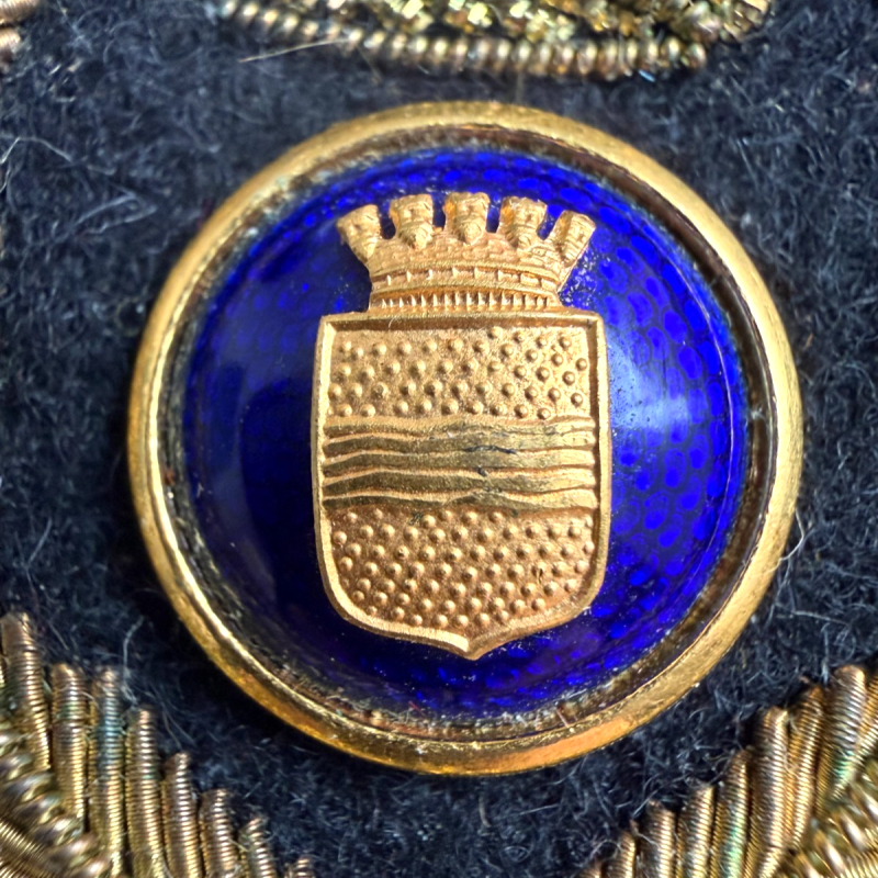 Vintage Danish Fire Brigade Cap Badge, Municipal Fire Dept Patch, Denmark