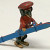 1 3/4 LONG DOGGY WITH RED HAT , RED SWEATER WITH BLUE SKI DECOR FOR TABLE 1 3/4 LONG DOGGY WITH RED HAT , RED SWEATER WITH BLUE SKI DECOR FOR TABLE