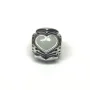 Pandora Silver Enamel Light Grey Hearts Bead 790591