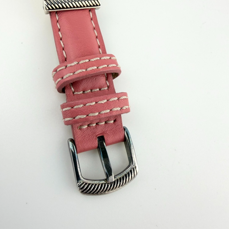 Vintage ECCLISSI Sterling Silver 925 Ladies Bracelet Pink Dial Watch