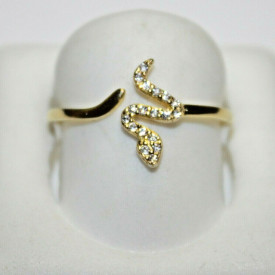 Shashi Snake Design Shape Ring Women Ring Size 7 GOLD TONE