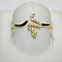 Shashi Snake Design Shape Ring Women Ring Size 7 GOLD TONE