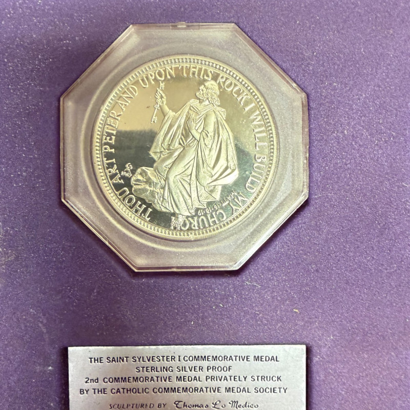 Catholic Commemorative Medal Society 6-Piece Sterling Silver Proof Popes Set