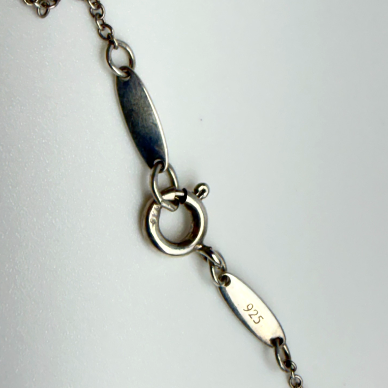 TIFFANY & CO. 1837 Padlock Charm Pendant and Chain 22''