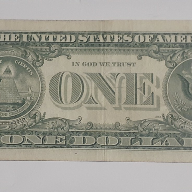 1935 F One Dollar Bill Silver Certificate Average Circulated Blue Seal VG-AU