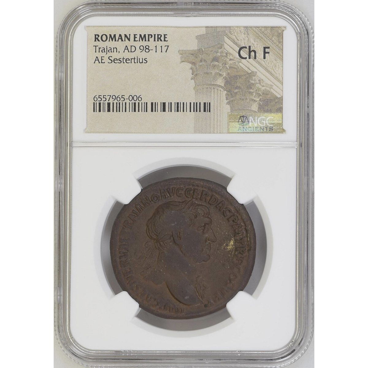 ROMAN EMPIRE TRAJAN AD 98-117 AE Sestertius