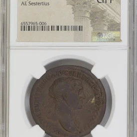 ROMAN EMPIRE TRAJAN AD 98-117 AE Sestertius