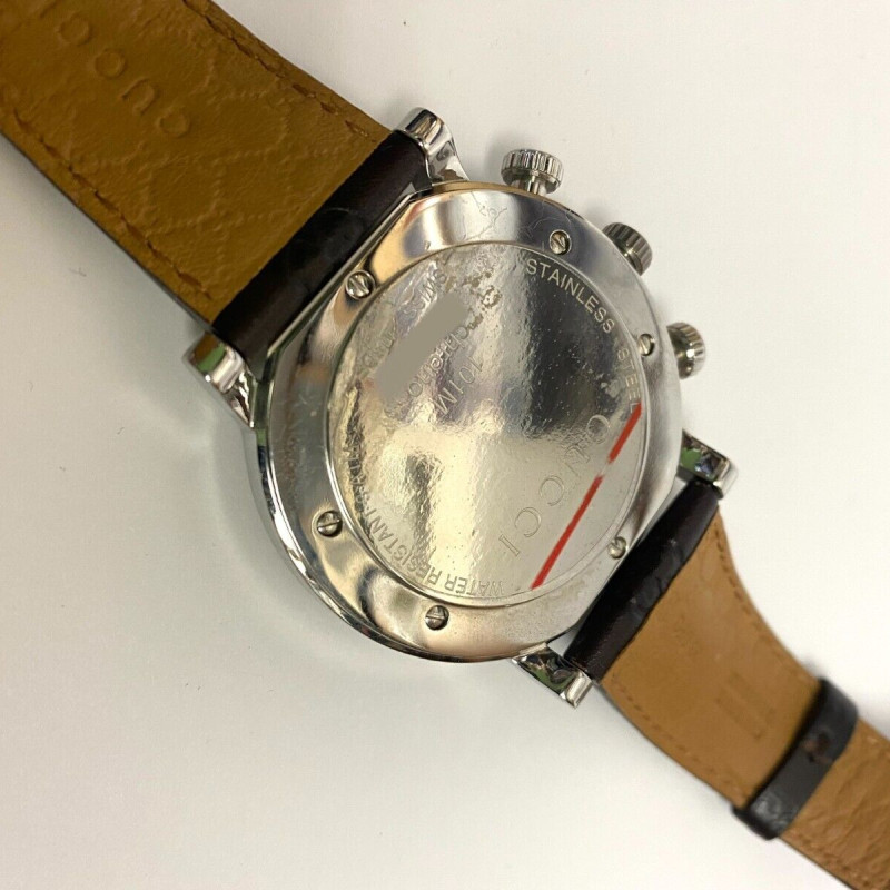 GUCCI G-Round 101M Brown Dial Men's Quartz Watch, Box [Near Mint]