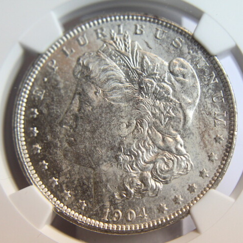 1904 0 $1 NGC MS 61 MORGAN SILVER DOLLAR ROTATED 1904 0 $1 NGC MS 61 MORGAN SILVER DOLLAR ROTATED