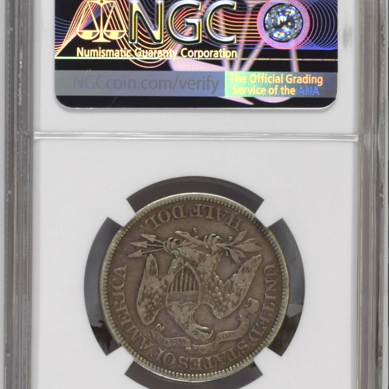 1875-S - USA - Half Dollar 50C - Seated Liberty - NGC F 12 - COIN !!!