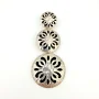 ATI Mexico 925 Hammered Sterling Silver Graduated Circles Flower Pendant