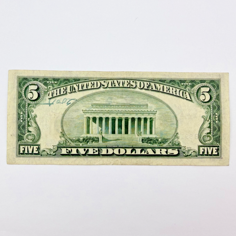 1953 Series $5 Blue Seal Silver Certificate - Palindrome 1551 & Double - 99