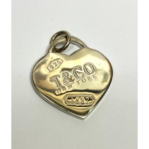Please Return To Tiffany & Co Silver Huge 1.25" Heart Tag Pendant Charm Large XL Please Return To Tiffany & Co Silver Huge 1.25" Heart Tag Pendant Charm Large XL