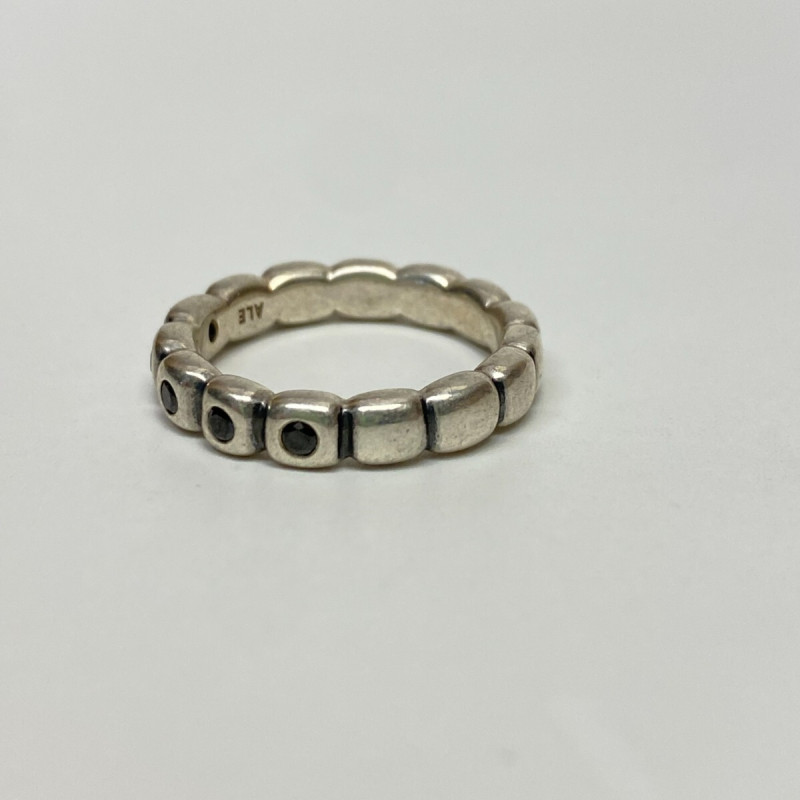 Pandora Band Ring Size 6.5 Black Stone Sterling Silver Pandora Band Ring Size 6.5 Black Stone Sterling Silver