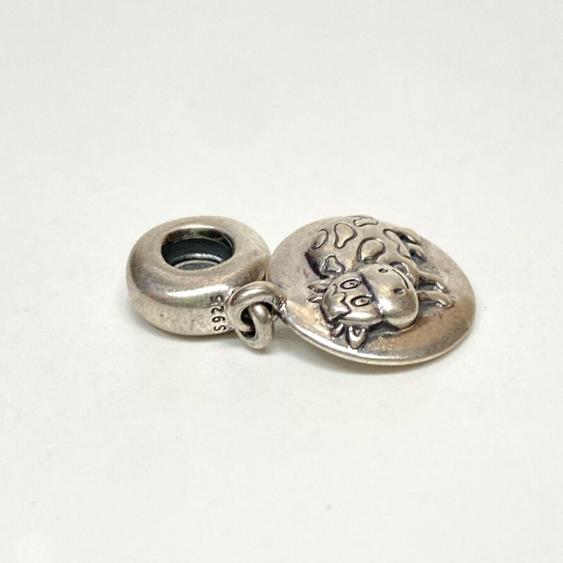 Sterling Silver Retired Pandora Year of the Cow  Chinese Zodiac Charm CAT RESCUE