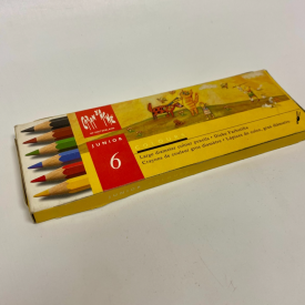 Caran d'Ache Junior 6 Large Diameter Colour Pencils NEW Swiss Made | 113062