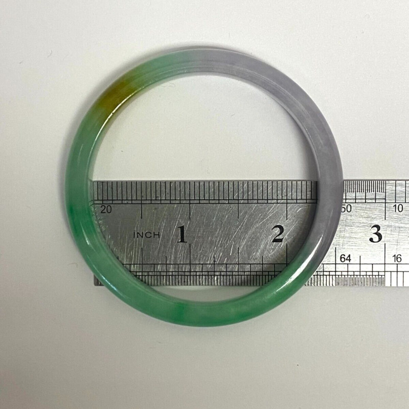 Chinese Russet Pale Mottled Soft Green Jade Bangle Bracelet 57 mm Chinese Russet Pale Mottled Soft Green Jade Bangle Bracelet 57 mm