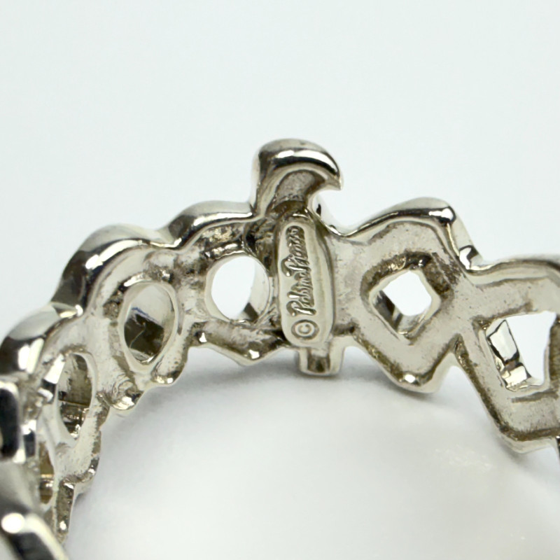 Tiffany & Co Paloma’s Graffiti Love And Kisses Ring Sterling Size 4