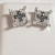 Sterling Silver Cross Diamond &  Black Diamond Woman's Earrings