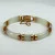 14k Yellow Gold “Joy” Clasp 7 Segments Celadon Green Jade Bracelet